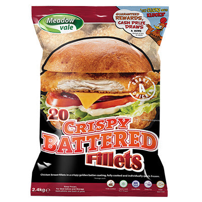 Meadowvale Crispy Battered Chicken Fillets (120g)