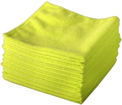 24 pcsPack of Yellow Microfibre Genuine Exel Brand Magic Cleaning Cloths. Chemical Free Cleaning. Anti Bacterial Microfiber Cloths for Amazing Smear Free